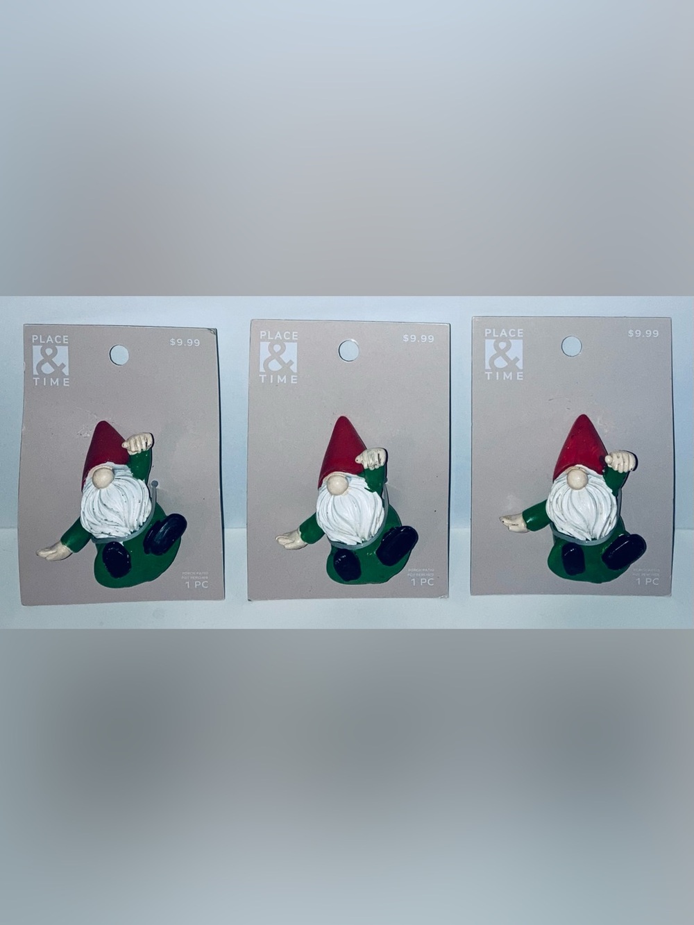 Garden Gnomes Pot Percher 3 Piece Set - NEW!